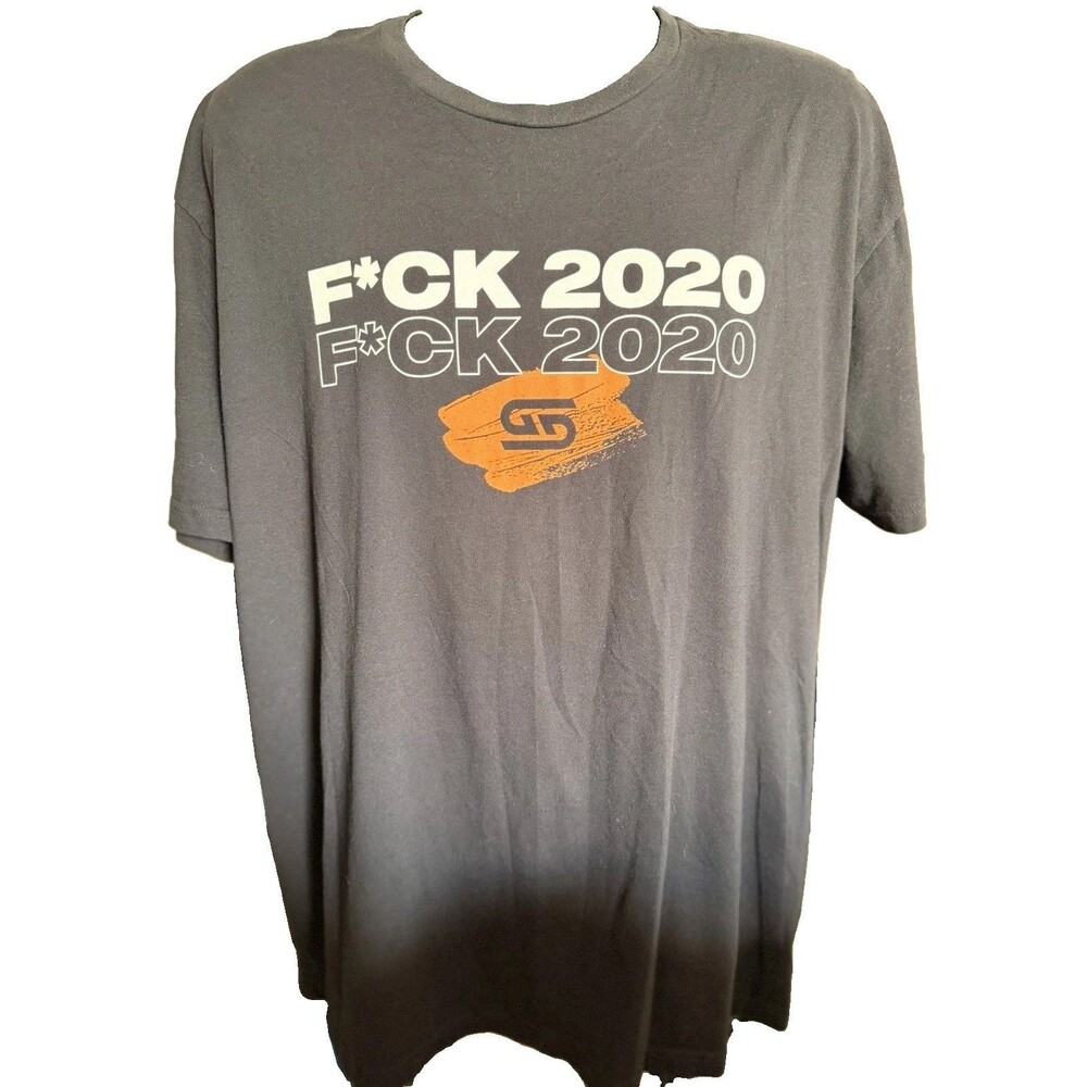F*ck 2020 Men’s Comedy Sarcastic Black Graphic T-Shirt Sz 2XL